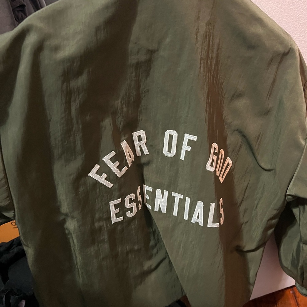 FEAR OF GOD Essentials Olive Green Jacket